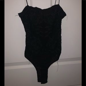 Black, lace bodysuit from topshop